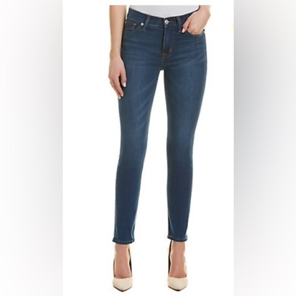Hudson Women's Blair High Rise Super Skinny 5 Pocket Blue Denim Jeans Size 28